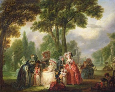 公園での会議 作： Francois Louis Joseph Watteau